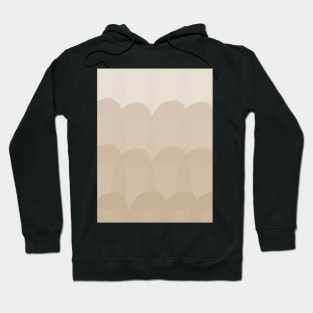 Ombre beige waves pattern Hoodie